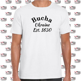 Футболка "Bucha, Ukraine, Est 1630" чоловіча Футболка "Bucha, Ukraine, Est 1630" чоловіча