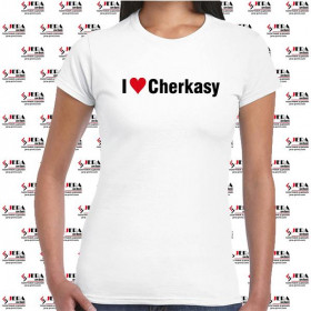 Футболка "I love Cherkasy" жіноча Футболка "I love Cherkasy" жіноча