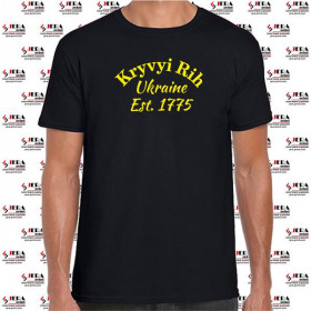 Футболка "Kryvyi Rih, Ukraine, Est 1775" чоловіча Футболка "Kryvyi Rih, Ukraine, Est 1775" чоловіча