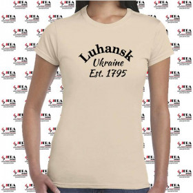 Футболка "Luhansk, Ukraine, Est 1795" жіноча Футболка "Luhansk, Ukraine, Est 1795" жіноча