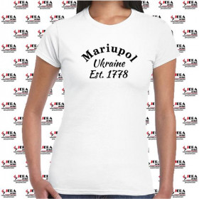 Футболка "Mariupol, Ukraine, Est 1778" жіноча Футболка "Mariupol, Ukraine, Est 1778" жіноча