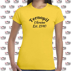 Футболка "Ternopil, Ukraine, Est 1540" жіноча Футболка "Ternopil, Ukraine, Est 1540" жіноча
