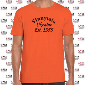 Футболка "Vinnytsia, Ukraine, Est 1355" чоловіча Футболка "Vinnytsia, Ukraine, Est 1355" чоловіча