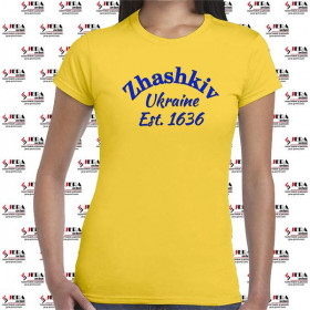 Футболка "Zhashkiv, Ukraine, Est 1636" жіноча Футболка "Zhashkiv, Ukraine, Est 1636" жіноча